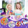 KIMIGO Diamond Painting Accessoires | Boîte Diamond Painting Rangement 70 Emplacements avec Outils et Entonnoir | Kit Complet po