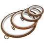 YUENPUN Lot de 8 cadres de bague à broder, 4 tailles de cerceaux en plastique pour point de croix, cadre de présentation rond, c