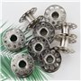 Canette Metal Machine a Coudre, Machine à Coudre de Canette Vide avec Boîte de Rangement, Canettes de Fil Métallique, 25 Pièces