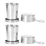 YHNMMNO 2 Pièces Tasse Pliable En Acier Inoxydable 150 ml - Gobelet Rétractable Portable Pour Camping