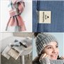 HOLEMZ Etiquette en Tissu Fait Main 100 Pièces Lavables Étiquette Couture Décoratives Artisanales Personnalisées pour DIY Access