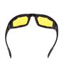 Sharplace 3Pcs Lunettes de Moto Anti-poussière Coupe-Vent, Lunettes pour Activités Extérieurs Vélo Moto, Transparent, Noir, Jaun