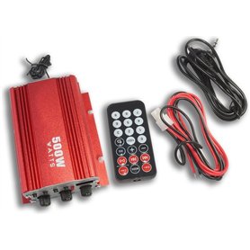 SQUADO - Amplificateur stéréo 500 W à 2 canaux avec télécommande 12 V Mp3 USB Audio Speaker