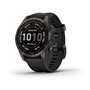 Garmin Fenix 7S Sapphire SolCarbon Grey DLC Ti avec Bande Noire EMEA