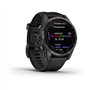 Garmin Fenix 7S Sapphire SolCarbon Grey DLC Ti avec Bande Noire EMEA