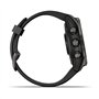 Garmin Fenix 7S Sapphire SolCarbon Grey DLC Ti avec Bande Noire EMEA