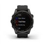 Garmin Fenix 7S Sapphire SolCarbon Grey DLC Ti avec Bande Noire EMEA