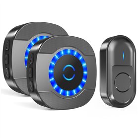 SURFOU Sonnette sans Fil Exterieur Étanche 300 Mètres Sonnette Electronique