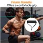Lectorias 5 Élastique Musculation Fitness, Bandes de Résistance, Elastiques Bande Set, 2 Sangles de Cheville, 2 Poignées, 1 Ancr