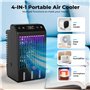 Climatiseur Mobile avec Ecran, 1000 ml Refroidisseur D'air, 4-EN-1 Ventilateur Humidificateur Mini Clim avec Double Pulvérisatio