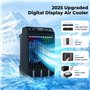 Climatiseur Mobile avec Ecran, 1000 ml Refroidisseur D'air, 4-EN-1 Ventilateur Humidificateur Mini Clim avec Double Pulvérisatio