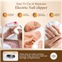 Coupe-ongles électrique,Coupe-ongles automatique avec lumière,2 en 1 Coupe Ongles Electrique Portable pour Ongles des Pieds,Auto
