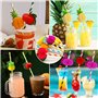 SYEYCW 60 Pièces Paille Cocktail, Pailles à Cocktail en Papier Coloré 3D, Pailles Colorées en Papier Jetables Biodégradables, po
