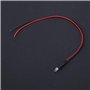 Diode LED 3mm Câble de Lumière 10Pcs 12v 3mm 20cm 0.06W LED Diode Électroluminescente Filaire Multicolore LED (Rouge)