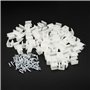 Tkxjry Lot de 100 clips de fixation pour LED, clips de fixation pour bande LED, clips de montage néon, clips de fixation pour ba
