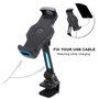 Ledetech Support de Tablette en Aluminium pour iPad iPhone Series,Support à Pince,Support pour Tablettes de 4-11" (Noir)