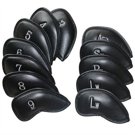 OxoxO Club de golf couvre-fer Housses Tête en cuir synthétique épais 3-lw pour Titleist TaylorMade Callaway Ping Cobra Nike et a