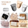 12 Pièces Fermoir Sac Attache Cartable,3 Couleurs Serrures à Portefeuille,Métal Sacs Fermoirs Verrouillage,Fermoir Sac a Main po