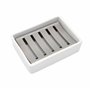 Lofekea - Porte-savon en Céramique et Acier inoxydable avec Égouttoir pour Salle de bain et Douche