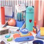 Cinsersr Kawaii - Trousse Kawaii - En silicone souple - 2 en 1 - Avec 2 porte-stylos - Pour étudiante, adolescente - Vert, vert,