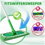DMNQ 4 Pièces chiffons réutilisables pour Swiffer Sweeper Mop, chiffons de sol humides avec une grande absorption de l'eau et de