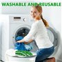 DMNQ 4 Pièces chiffons réutilisables pour Swiffer Sweeper Mop, chiffons de sol humides avec une grande absorption de l'eau et de