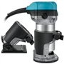 VEVOR Routeur de paume 3 bases incluses : base fixe d'immersion inclinable 710 W 13000-33000 tr/min Outil compact de routeur de 