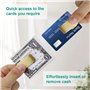 Mince Pince à Billets en Acier Inoxydable, 4 Pièces Portefeuille Clips Porte-Cartes pour Crédit Ticket Espèces Document Fixe Cad