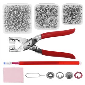 Lot de 250 boutons pression en métal pour vêtements