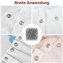 Lot de 250 boutons pression en métal pour vêtements, boutons pression en métal avec pince, boîte de rangement pour vêtements, ch