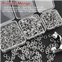 Lot de 250 boutons pression en métal pour vêtements, boutons pression en métal avec pince, boîte de rangement pour vêtements, ch