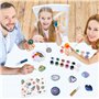 10 Galets a Peindre Décorer avec Peintures et Autocollants
