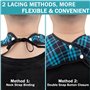 Jesustree Bavoir Adulte, Lot de 3 Longue Grand Bavoirs à Plaid Imperméables & Lavable, Réutilisables Réglables Protecteurs de Vê