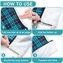 Jesustree Bavoir Adulte, Lot de 3 Longue Grand Bavoirs à Plaid Imperméables & Lavable, Réutilisables Réglables Protecteurs de Vê
