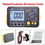 BE-TOOL Megger Megohm Meter VCB60+ Testeur de résistance d'isolement numérique 1000 V 0,1~2000 MΩ (noir + orange)