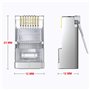Cat6 Conducteur Cat6 Blindé RJ45 8P8C Connecteur pour STP Câble Réseau Ethernet Serre-Câb