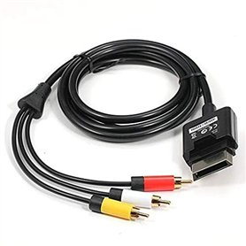CHILDMORY Câble AV pour Xbox 360 Slim 3 RCA Audio composite ABS TV Câble audio-vidéo pour XBOX 360 Slim