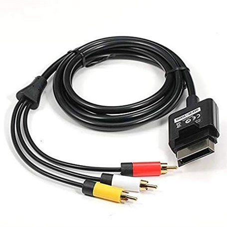 CHILDMORY Câble AV pour Xbox 360 Slim 3 RCA Audio composite ABS TV Câble audio-vidéo pour XBOX 360 Slim