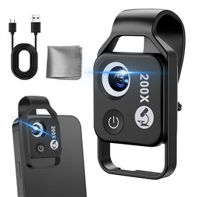 Microscope 200X pour Appareil Photo de Smartphone