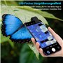 Microscope 200X pour Appareil Photo de Smartphone, Ntrjtrss Mini Microscope pour Téléphone Portable avec 6 LED, Microscope USB P
