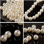 950 Pièces Perle de Verre Beige Perles de Rondes Ivoire Perles Imitation Beige avec Trou Pour La Fabrication de Bijoux Artisanat