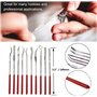 Bestgle 10 Pcs Assortis Mini Lime Diamant Ensemble Aiguille Plate Carrée Forme Ronde Fichiers Riffler pour Bijoutiers En Métal V