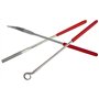 Bestgle 10 Pcs Assortis Mini Lime Diamant Ensemble Aiguille Plate Carrée Forme Ronde Fichiers Riffler pour Bijoutiers En Métal V