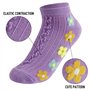 Anjetan Marguerite Soquette Femme Coton Chaussette Basse Fantaisie Invisible Chaussette Sport 6 Paires