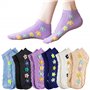 Anjetan Marguerite Soquette Femme Coton Chaussette Basse Fantaisie Invisible Chaussette Sport 6 Paires