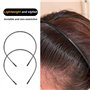 2Pcs Bandeaux En Métal, Bandeaux Ondulés Élastique, Bandeaux Ondulés Unisexes, Sport Bandeau Metal Homme, Metal Serre-tête pour 