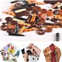 100 Pièces Boutons Ronds en Bois Naturel - Boutons Ovales pour L'artisanat à Coudre Manteau Chandail