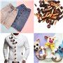 100 Pièces Boutons Ronds en Bois Naturel - Boutons Ovales pour L'artisanat à Coudre Manteau Chandail