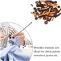 100 Pièces Boutons Ronds en Bois Naturel - Boutons Ovales pour L'artisanat à Coudre Manteau Chandail
