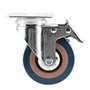 ZOENHOU Lot de 8 roulettes pivotantes de 400 kg, robustes avec freins et vis de 50 mm, roulettes de chariot industrielles pour m